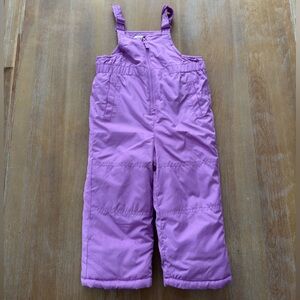 Toddler Girl - Size 2T - Purple Toddler Overall Snowbibs